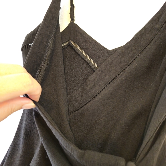 Intimately Free People Black Side Ruched Wrap Mini  Dress - Women Size M - Picture 5 of 8